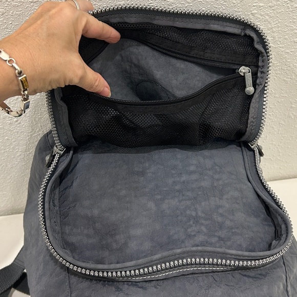 Kipling Original Ridge Large Ziptop Charcoal Gray Backpack BP2004 - Picture 10 of 16